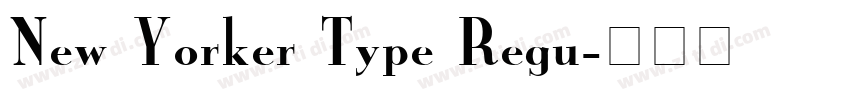 New Yorker Type Regu字体转换